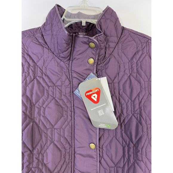 NWT Woman's Lands' End Quilted Insulated Barn Jacket Size 3X/24W-26W Purple - Picture 2 of 14